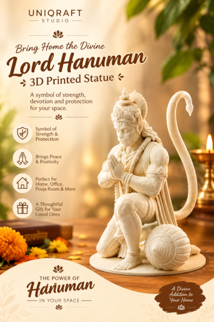 Praying Hanuman 3D Printed Statue